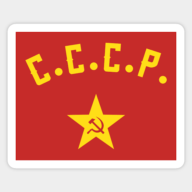 CCCP Hammer And Sickle Sticker by Rebus28